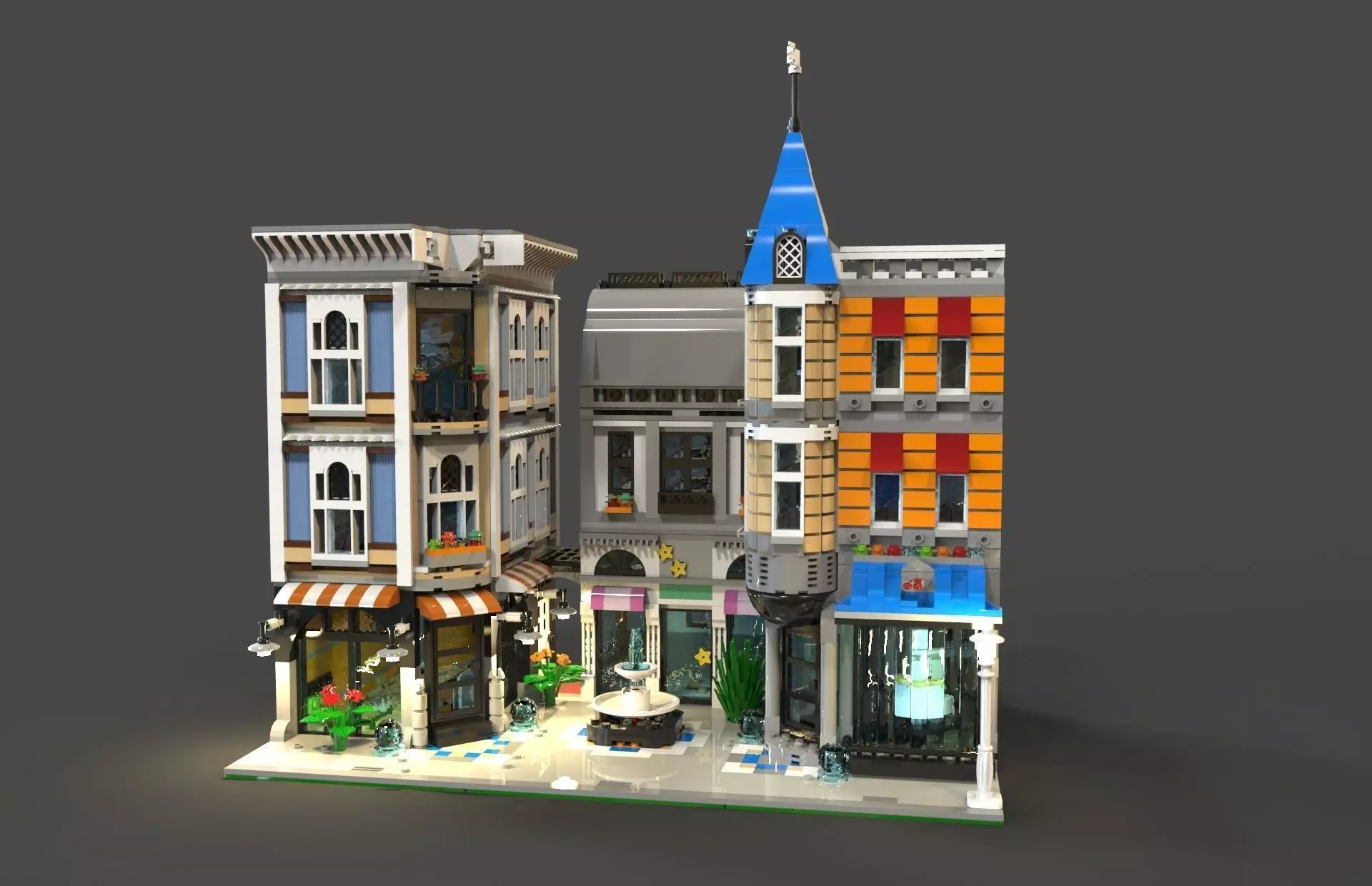 Lego Area Low-poly 3D model_0