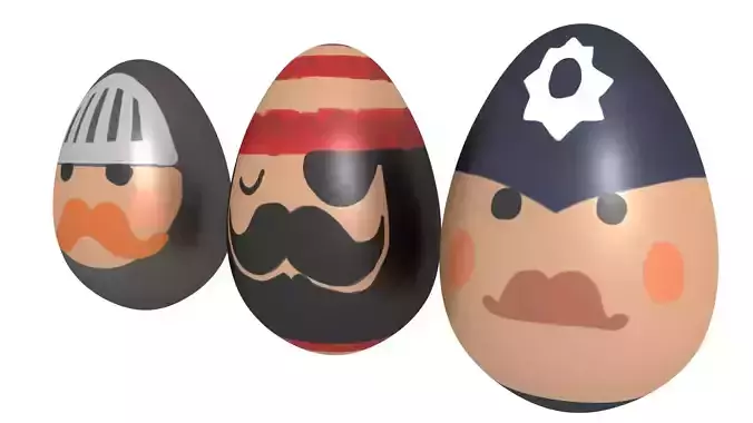 Easter Eggs kit  - volume 1 Low-poly 3D model