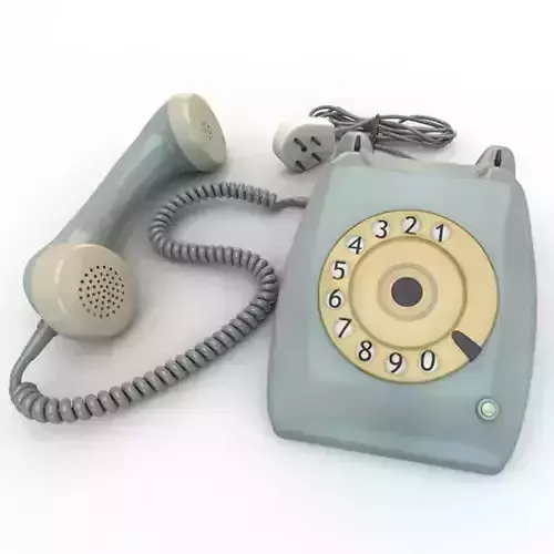 Old Rotary Dial Phone 3D model