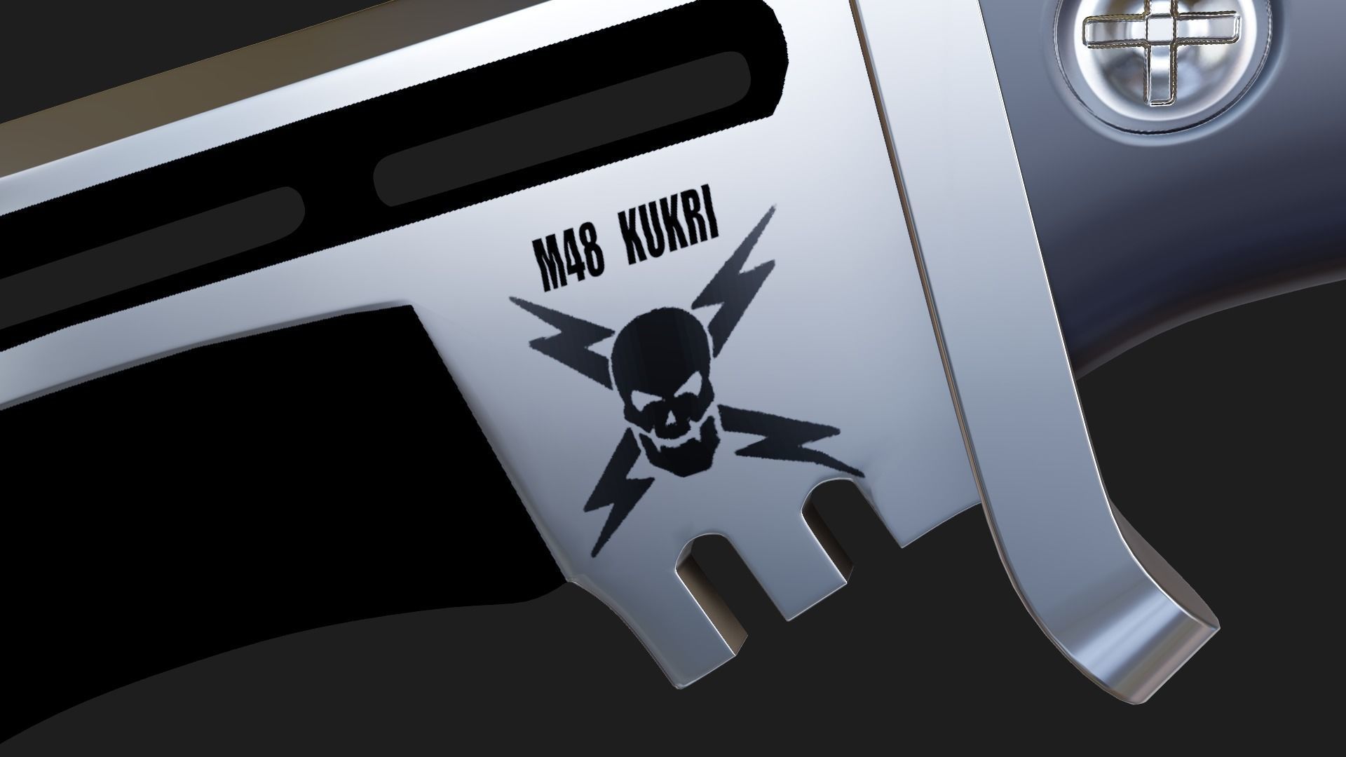 United Cutlery M48 Tactical Kukri Free 3D model_5