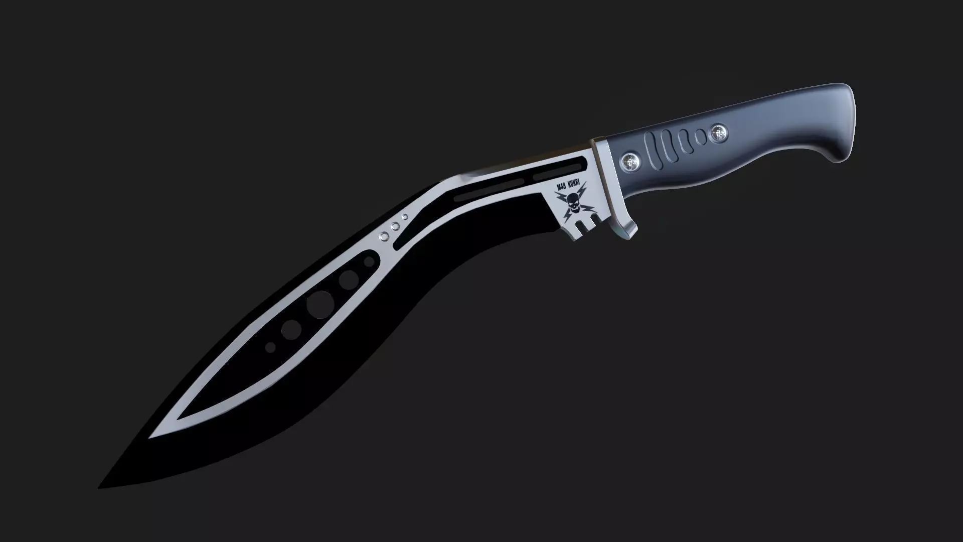 United Cutlery M48 Tactical Kukri Free 3D model_0