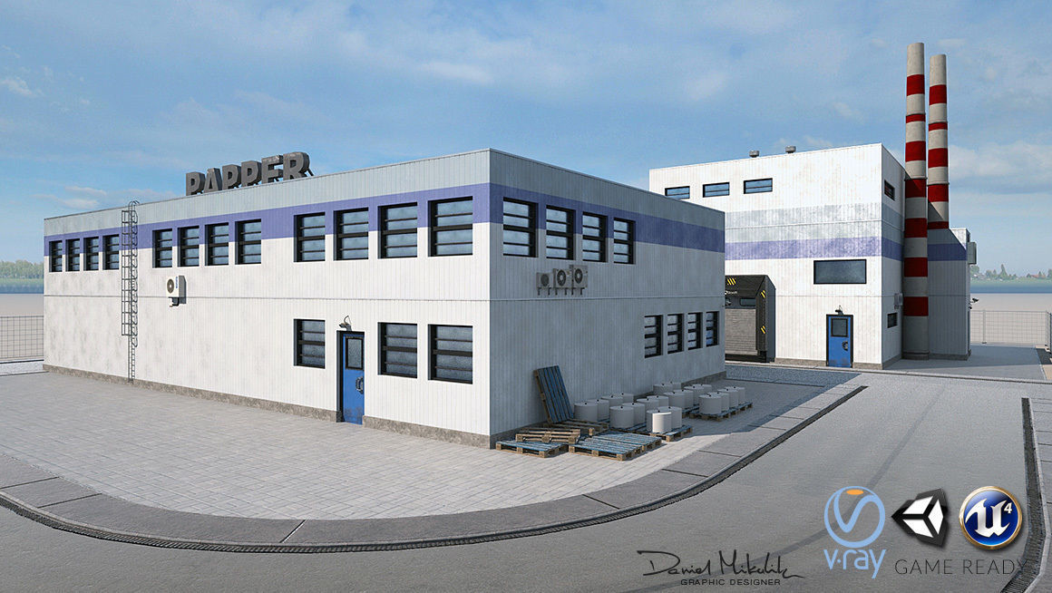 Paper Factory Low Poly PBR Low-poly 3D model_32