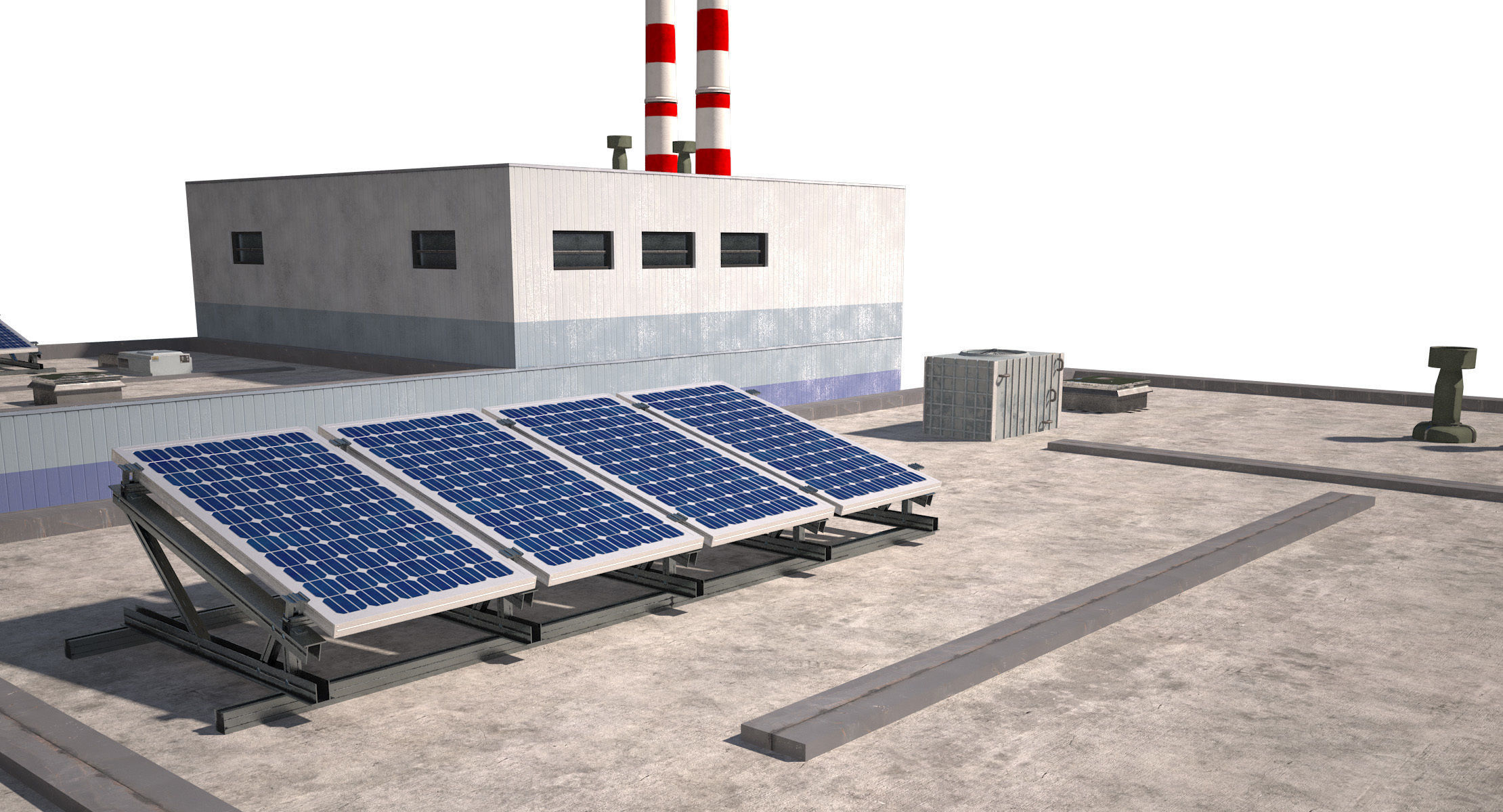 Paper Factory Low Poly PBR Low-poly 3D model_6