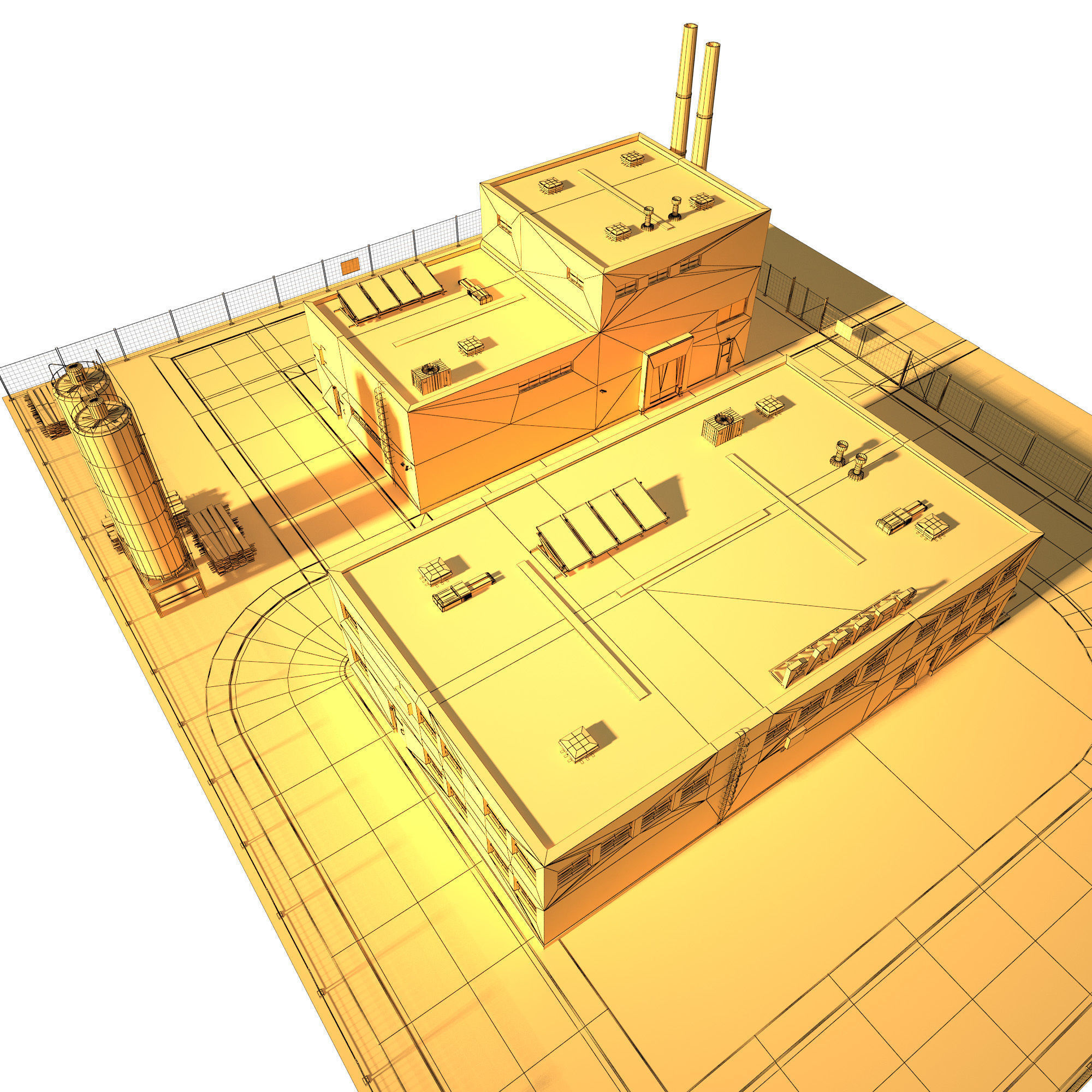 Paper Factory Low Poly PBR Low-poly 3D model_17