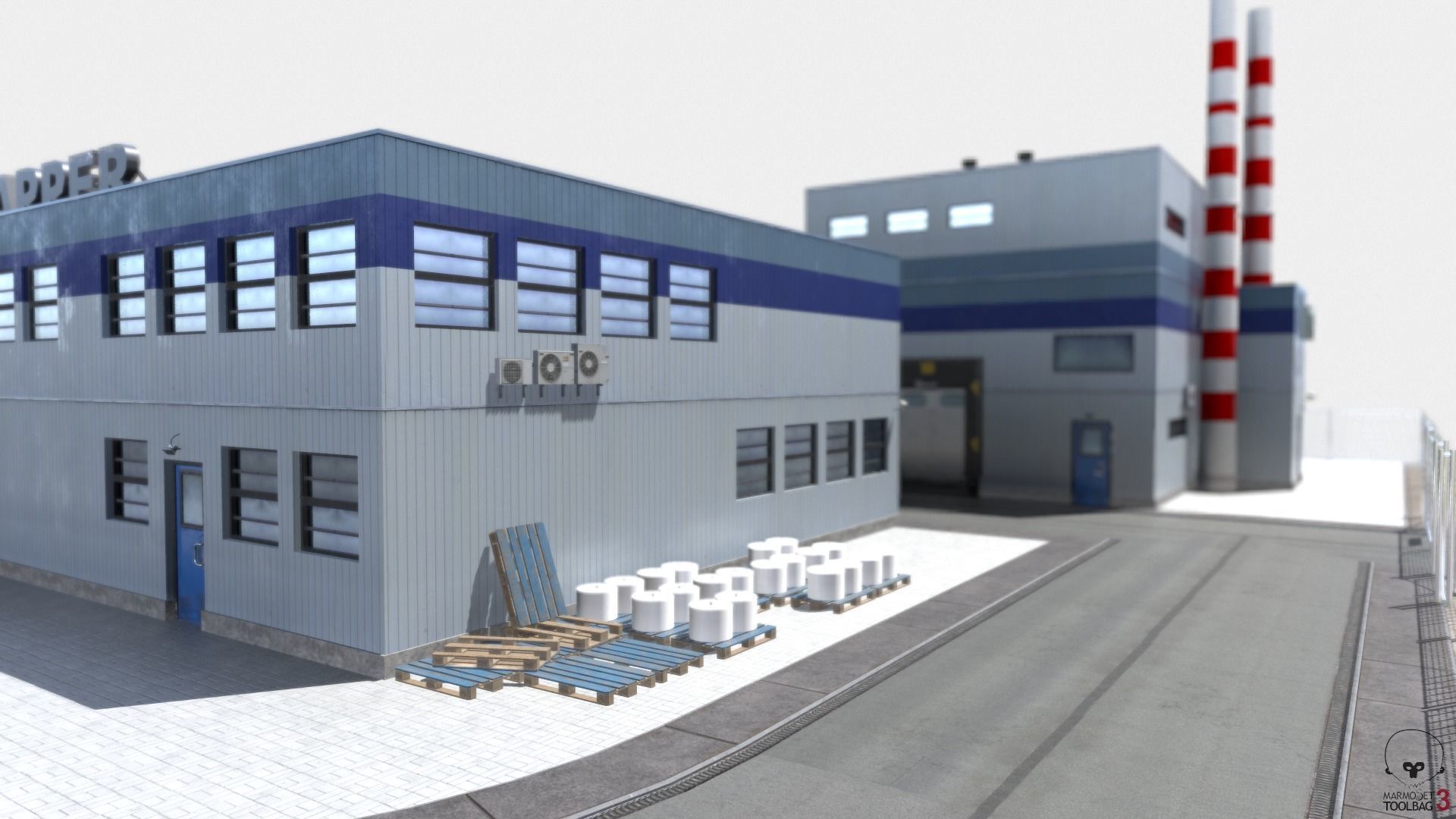 Paper Factory Low Poly PBR Low-poly 3D model_23