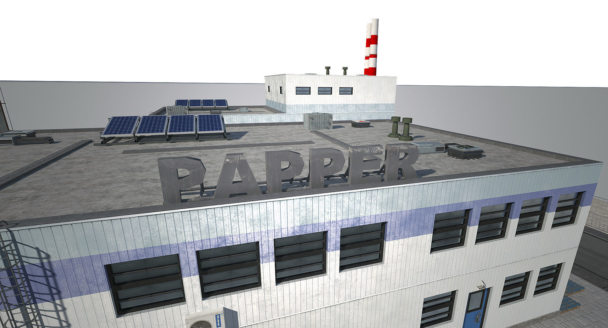 Paper Factory Low Poly PBR Low-poly 3D model_5