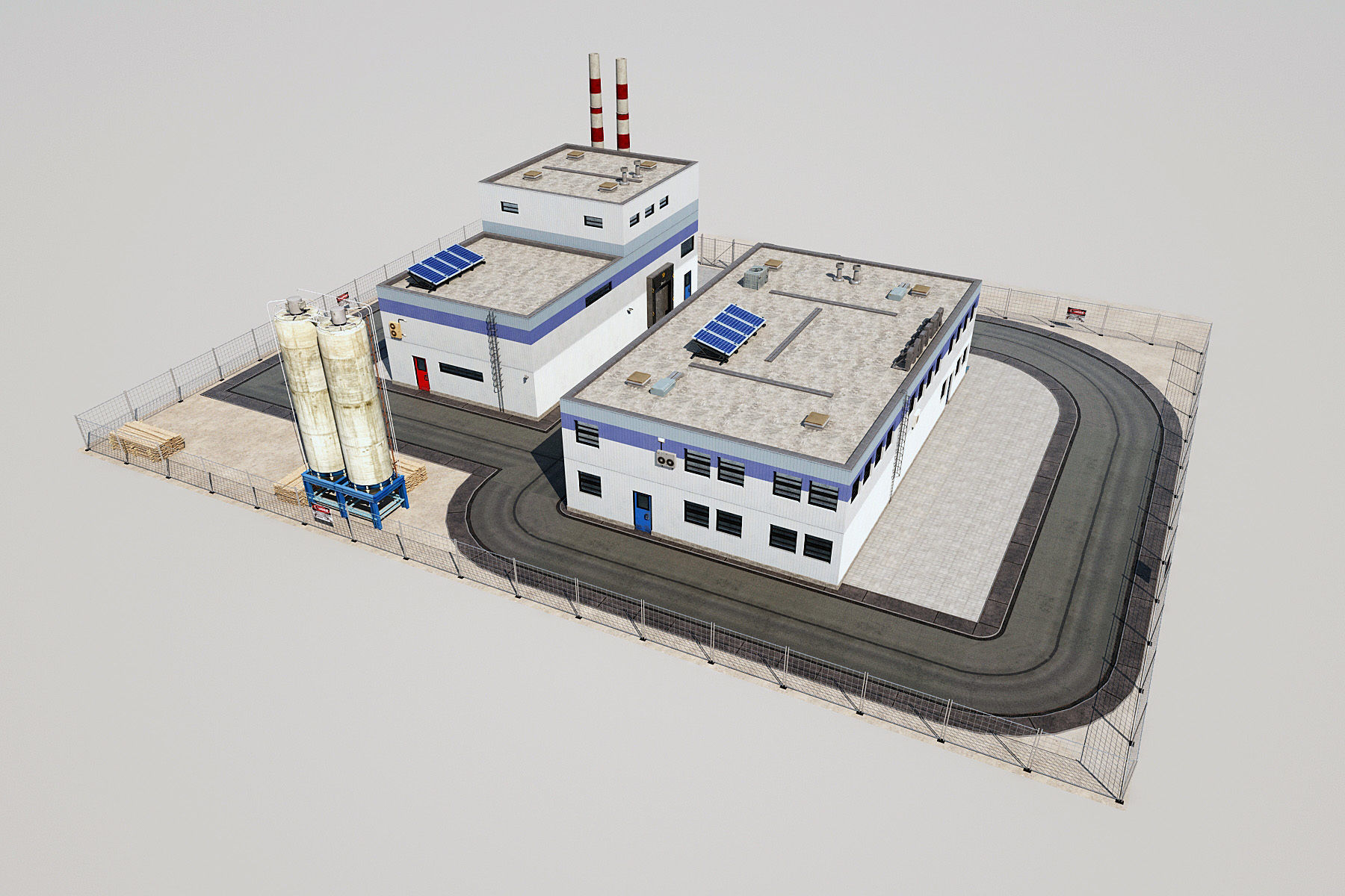 Paper Factory Low Poly PBR Low-poly 3D model_1