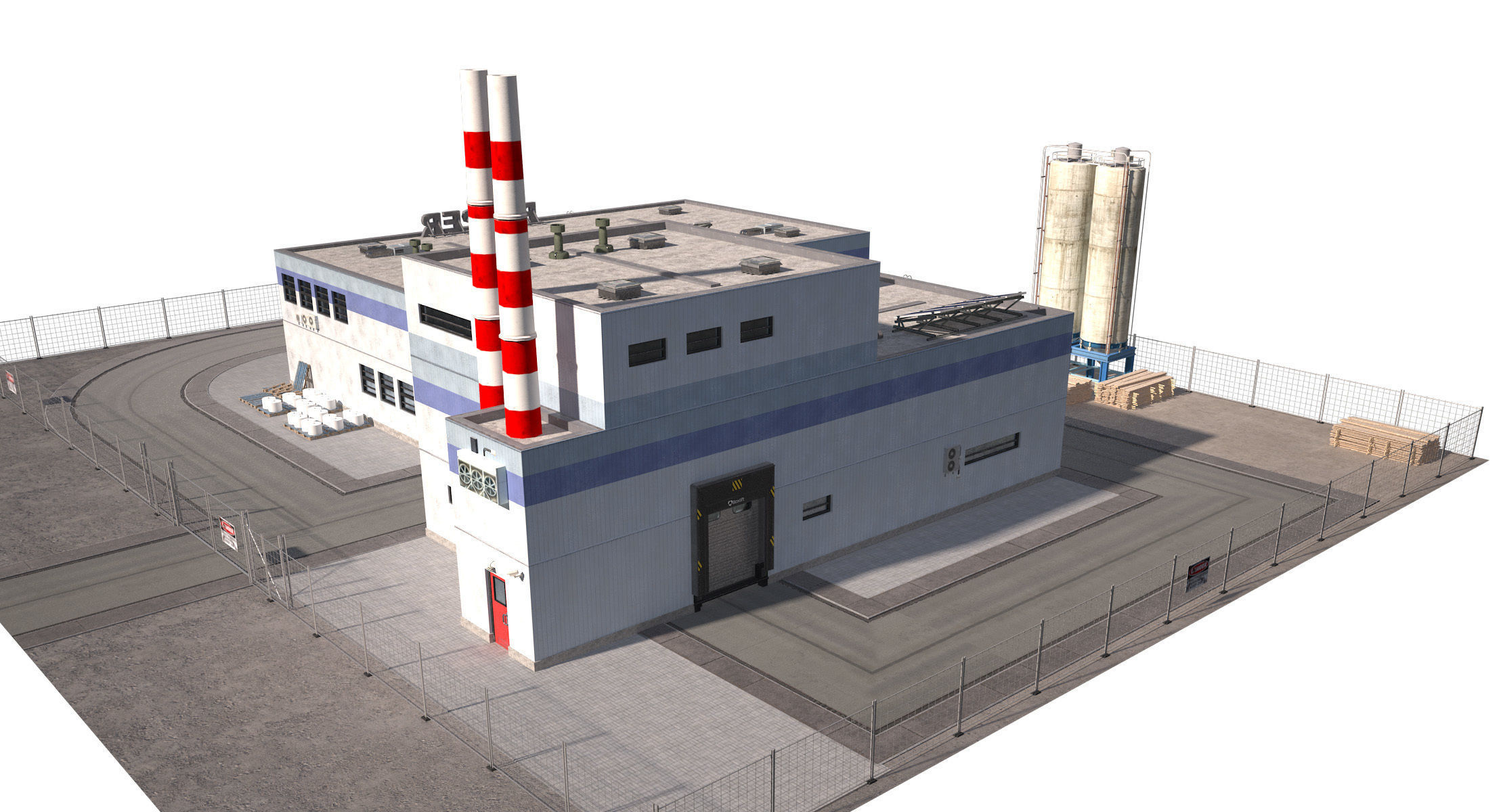 Paper Factory Low Poly PBR Low-poly 3D model_7