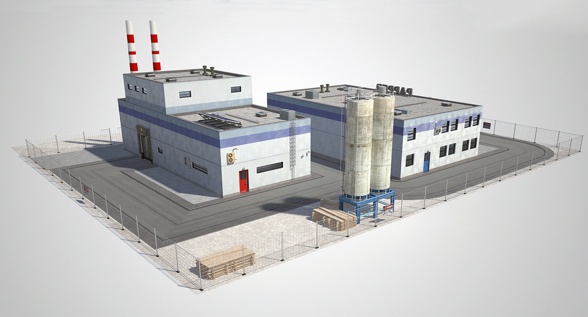 Paper Factory Low Poly PBR Low-poly 3D model_2