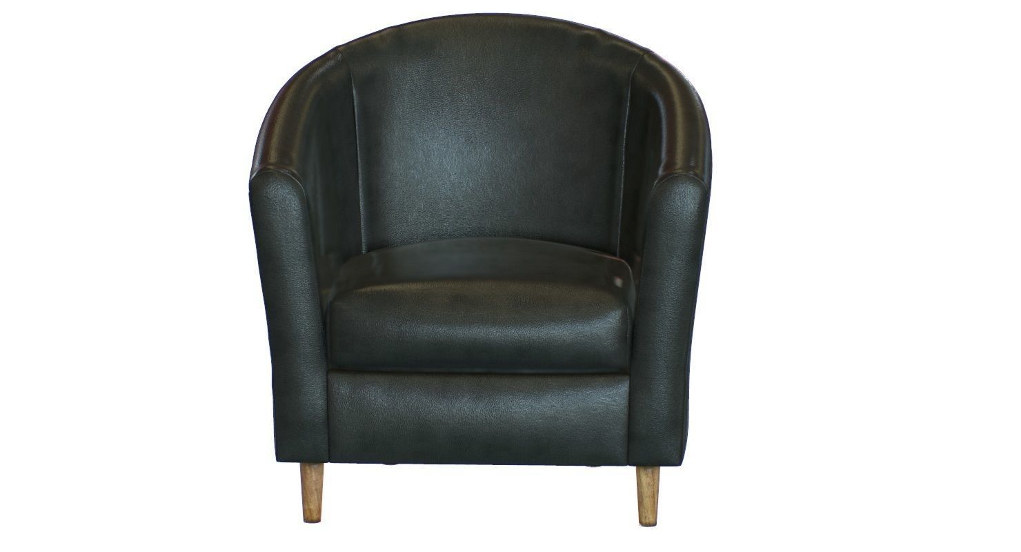 Tub Armchair Leather 3D model_9