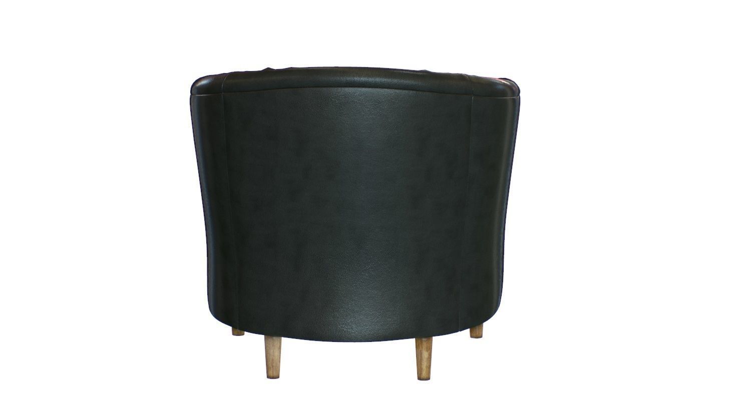 Tub Armchair Leather 3D model_5