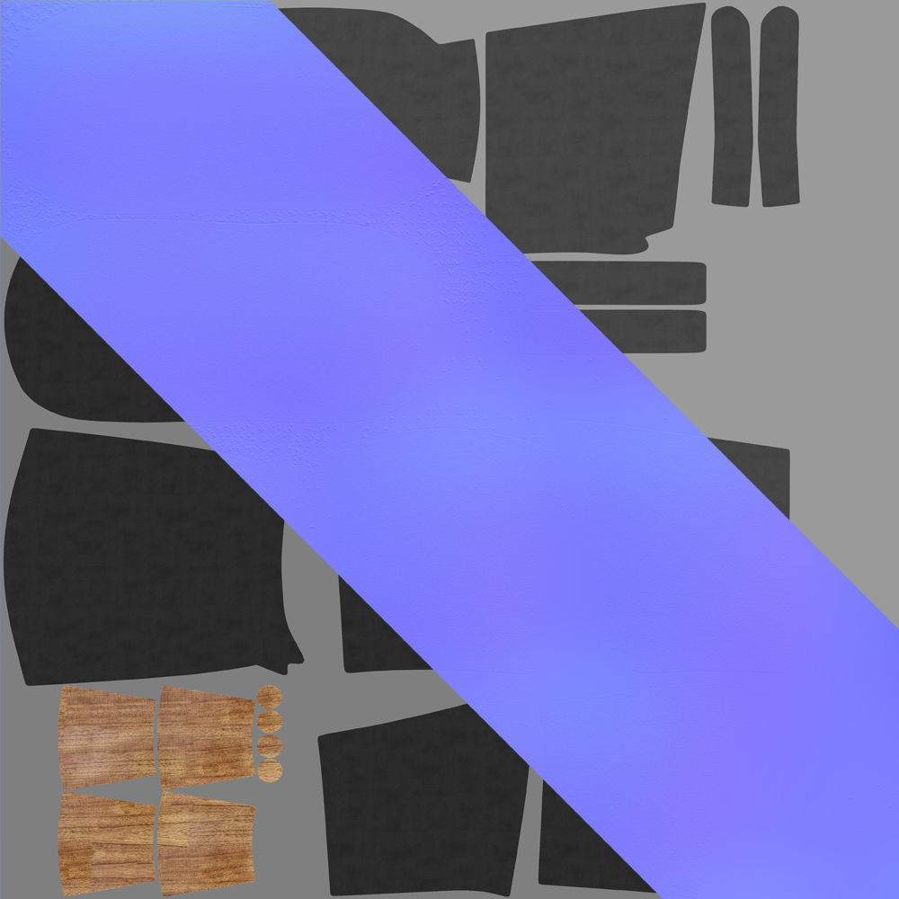 Tub Armchair Leather 3D model_12