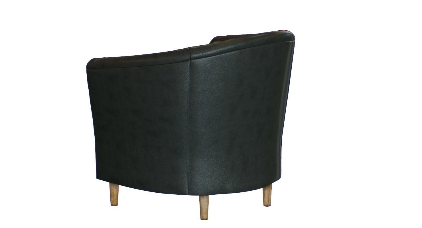 Tub Armchair Leather 3D model_6