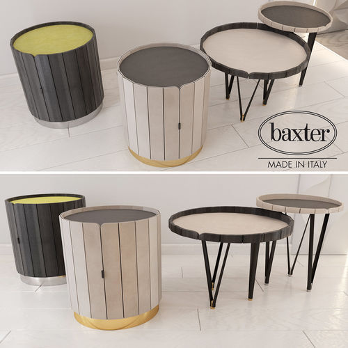 Baxter NINFEA NIGHT TABLE and SMALL TABLE 3D model