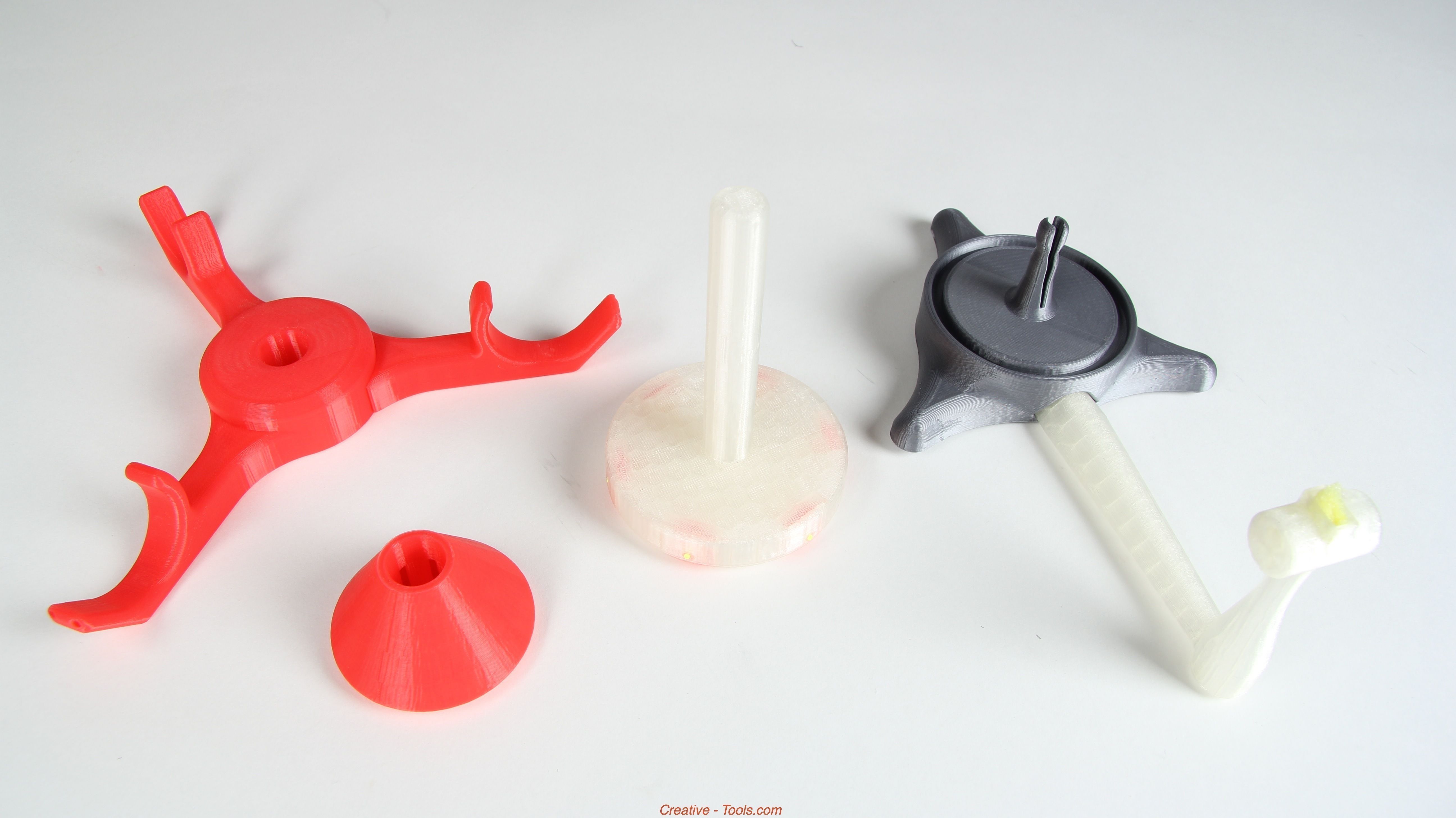 Universal stand-alone filament spool holder Fully 3D-printable Free 3D print model_1