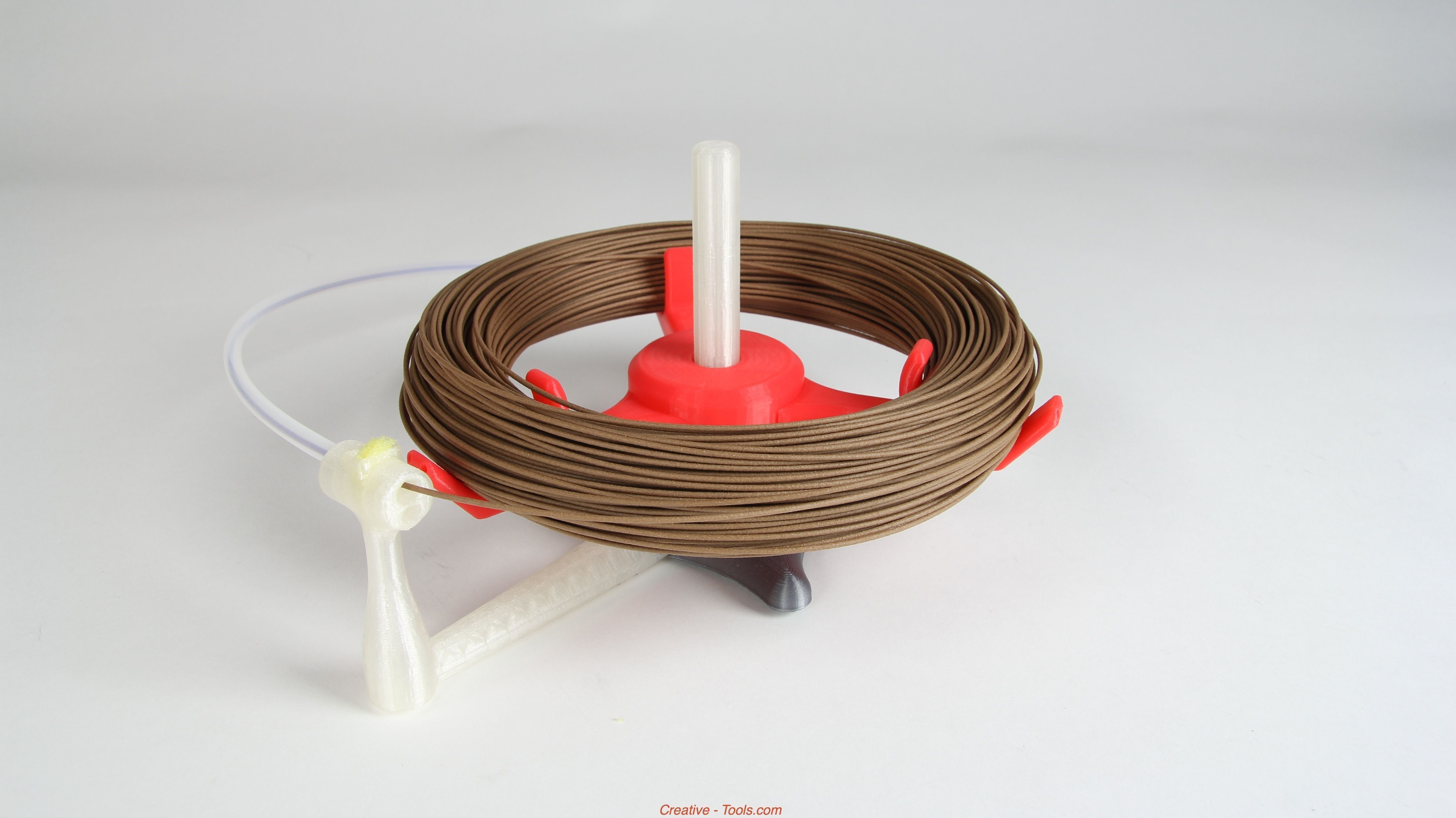 Universal stand-alone filament spool holder Fully 3D-printable Free 3D print model_2