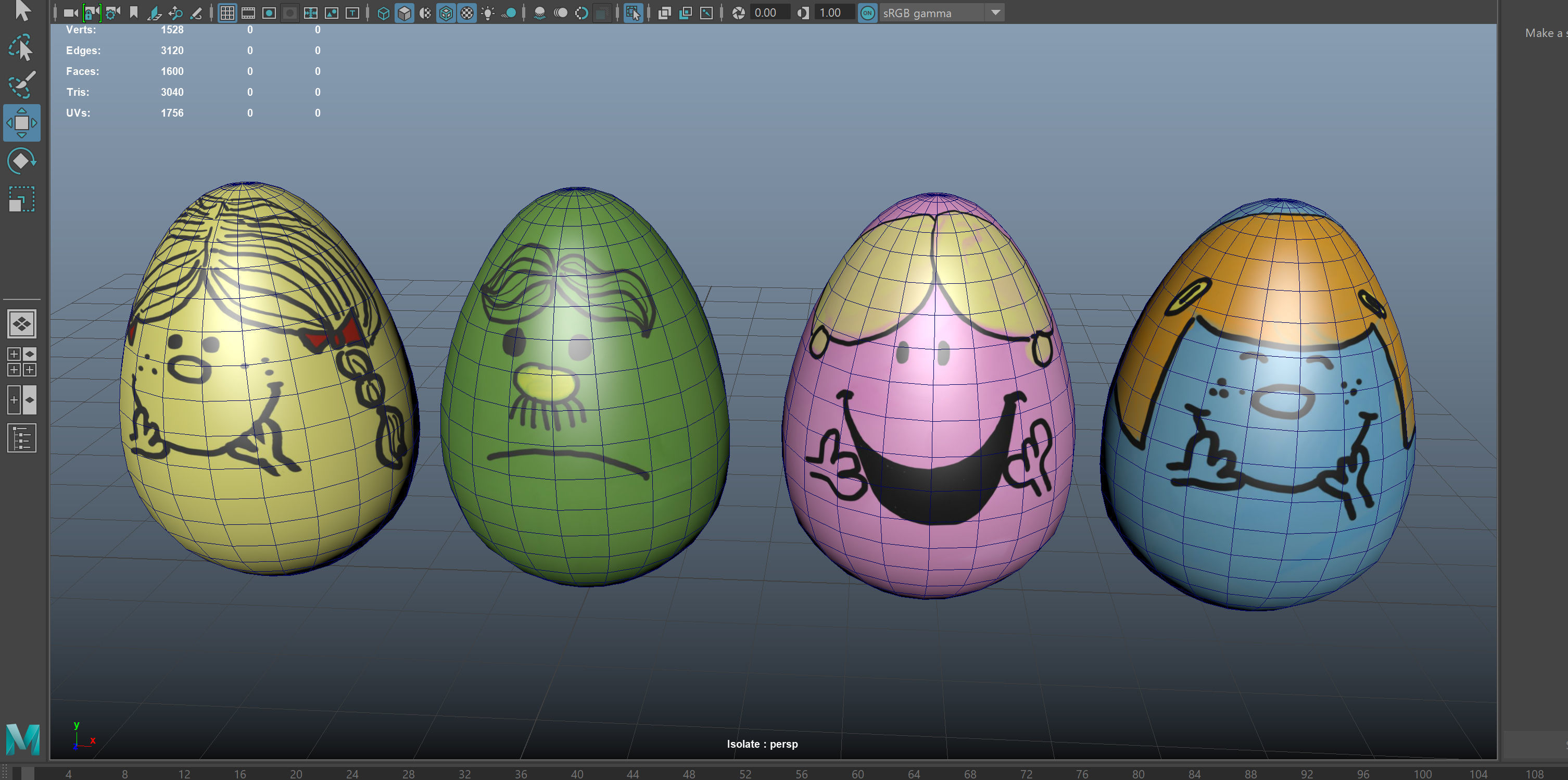 Easter Eggs kit - volume 2 Low-poly 3D model_6