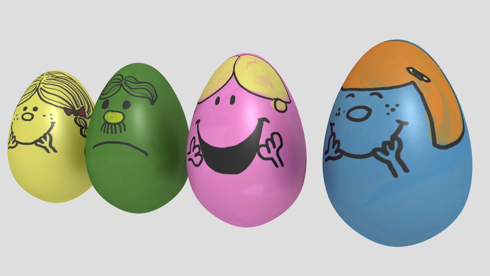 Easter Eggs kit - volume 2 Low-poly 3D model_1