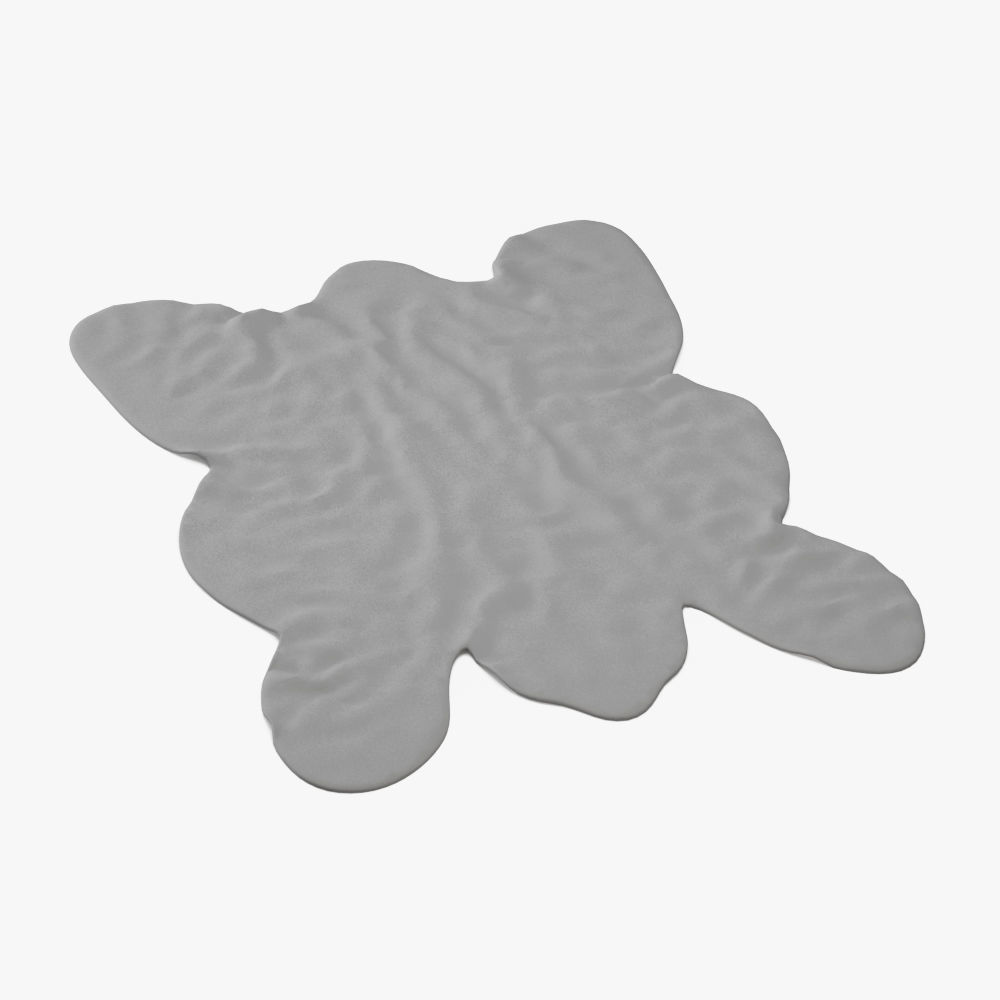 Big brown bear rug 3D model_3