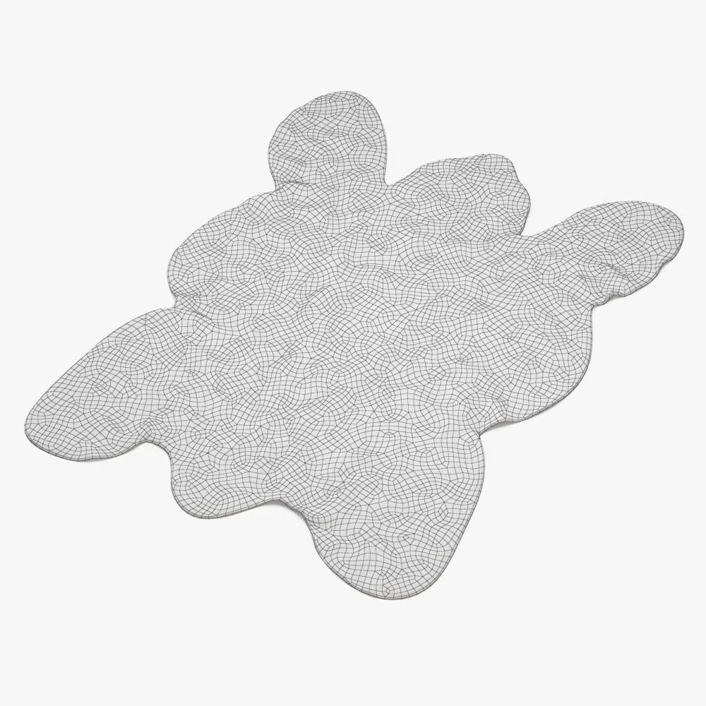 Big brown bear rug 3D model_5