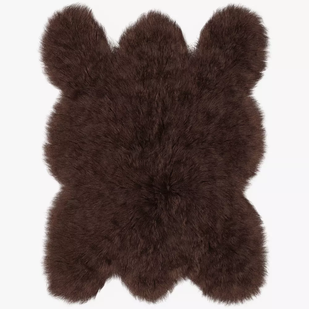 Big brown bear rug 3D model_0