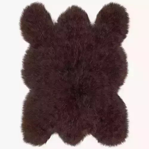 Big brown bear rug 3D model