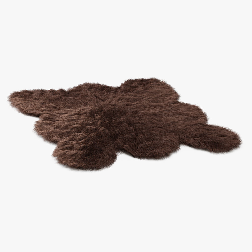 Big brown bear rug 3D model_2