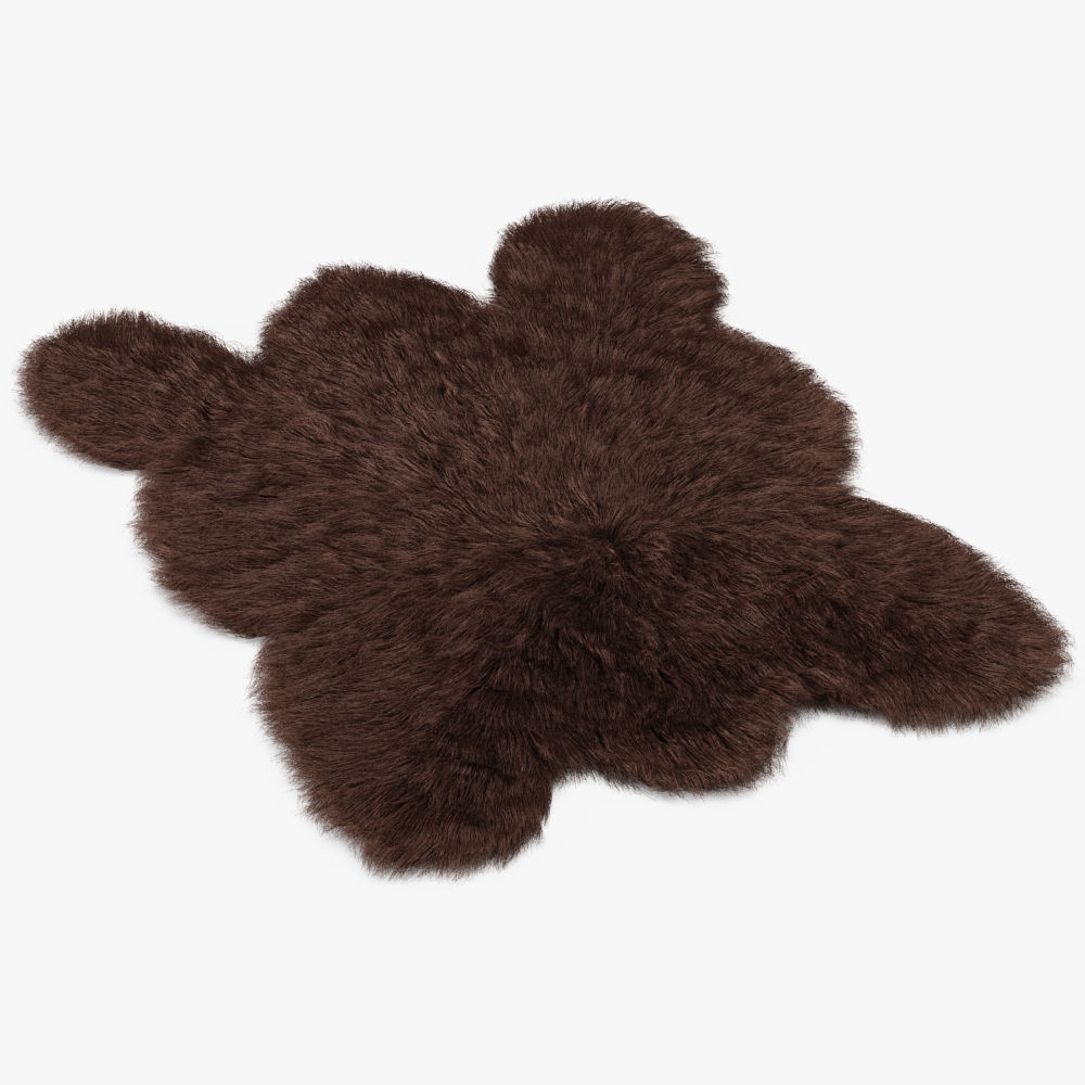 Big brown bear rug 3D model_1