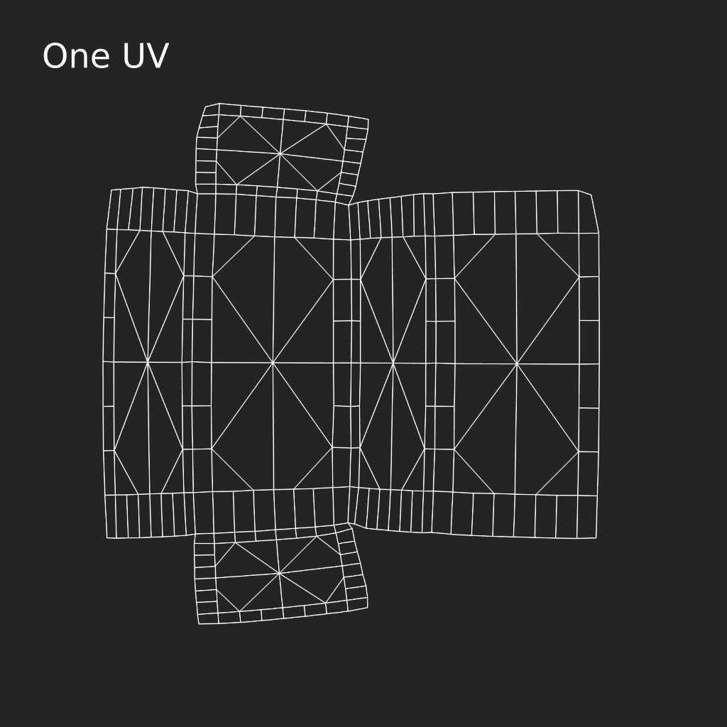 Red brick LOW poly model Low-poly 3D model_2