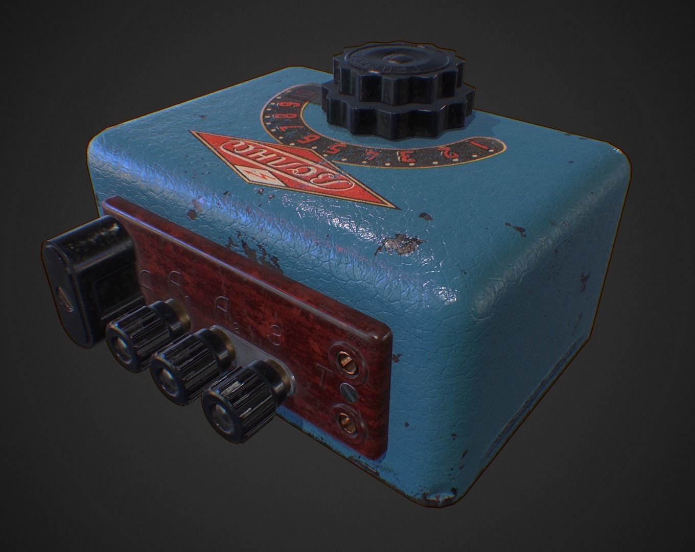 Volna Radio receiver Low-poly 3D model_1