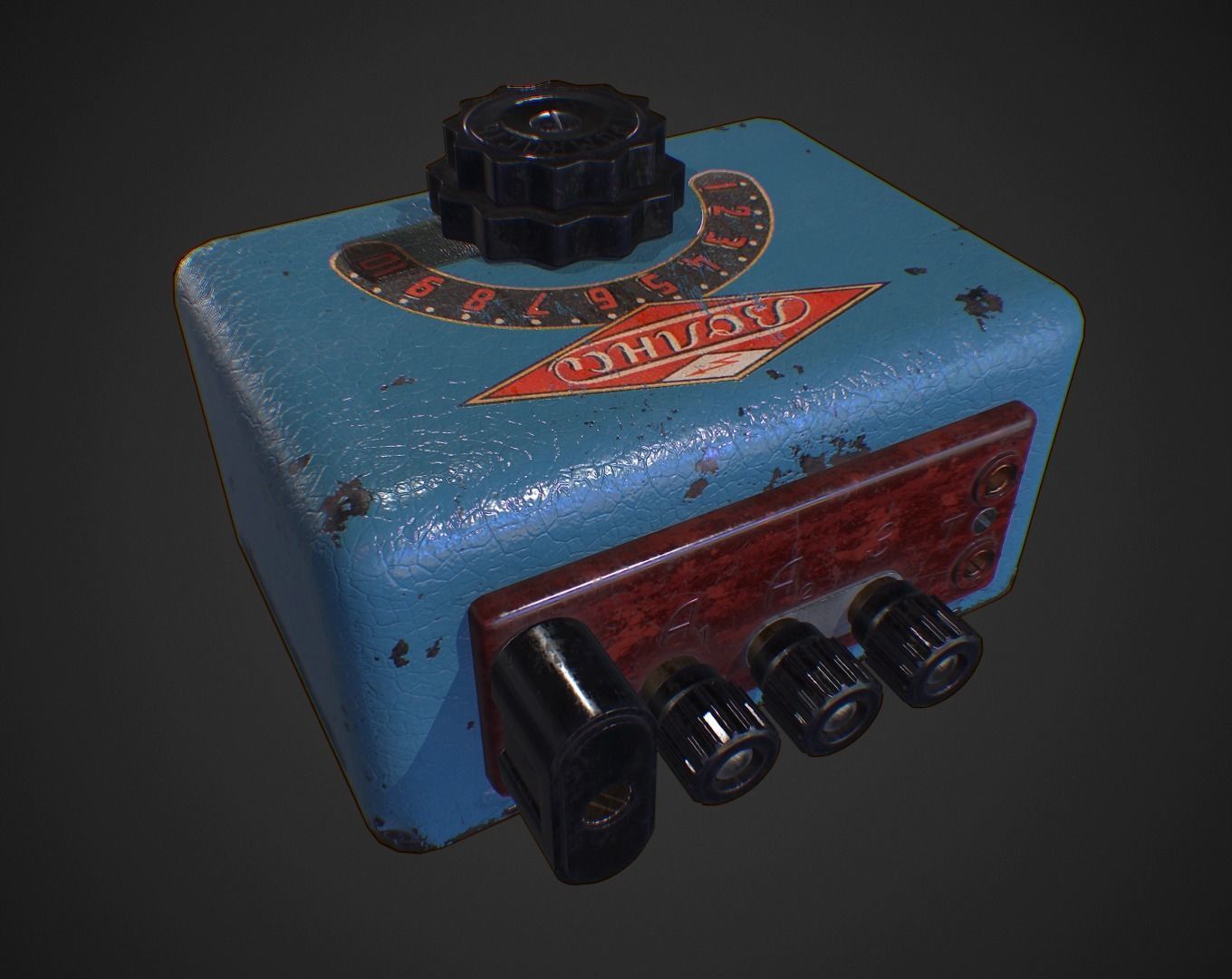 Volna Radio receiver Low-poly 3D model_2