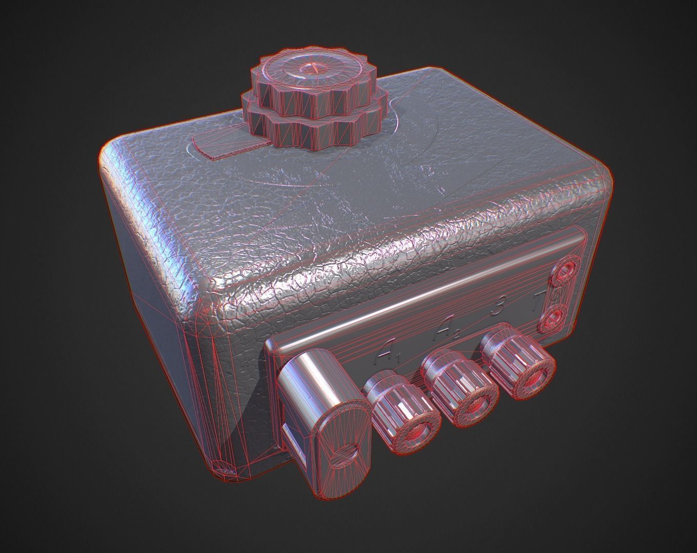 Volna Radio receiver Low-poly 3D model_6