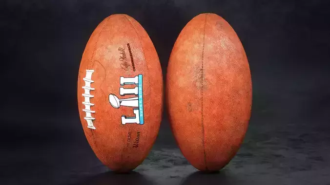 Superbowl football - Low poly 3D model Low-poly 3D model