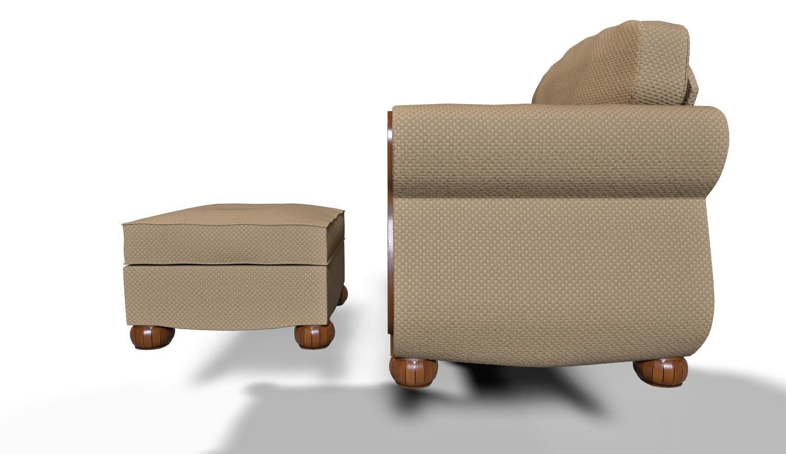 Chair with ottoman v1 3D model_3
