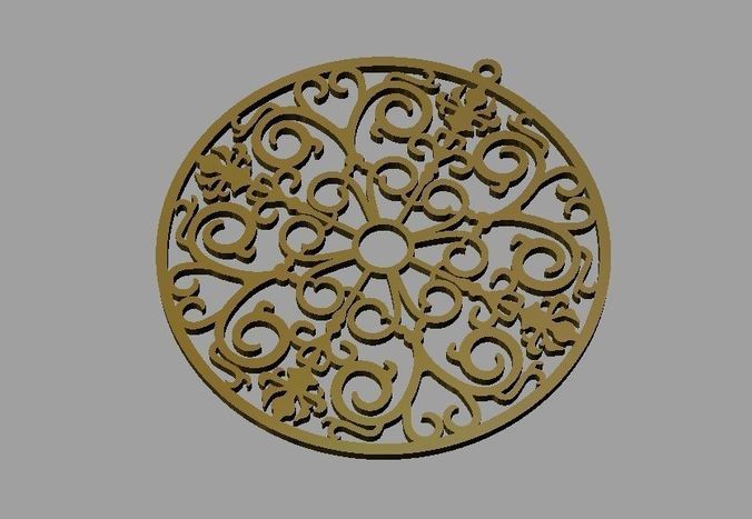 Lace pendant 3D print model
