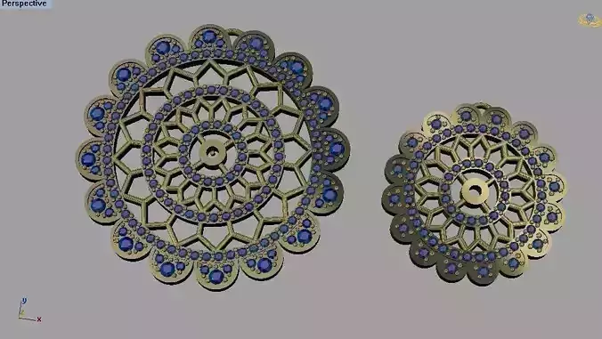 Diamond lace pendant