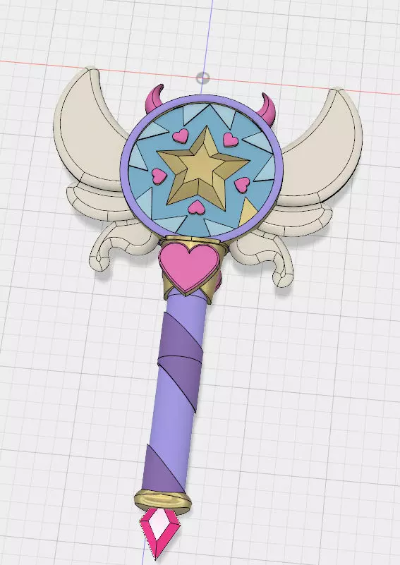 Butterfly Wand from Star vs the evil forces Free 3D print model