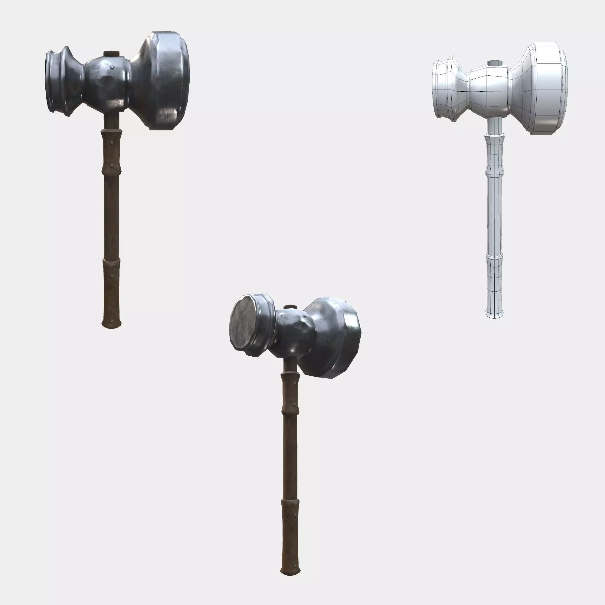 War Hammer Low-poly 3D model