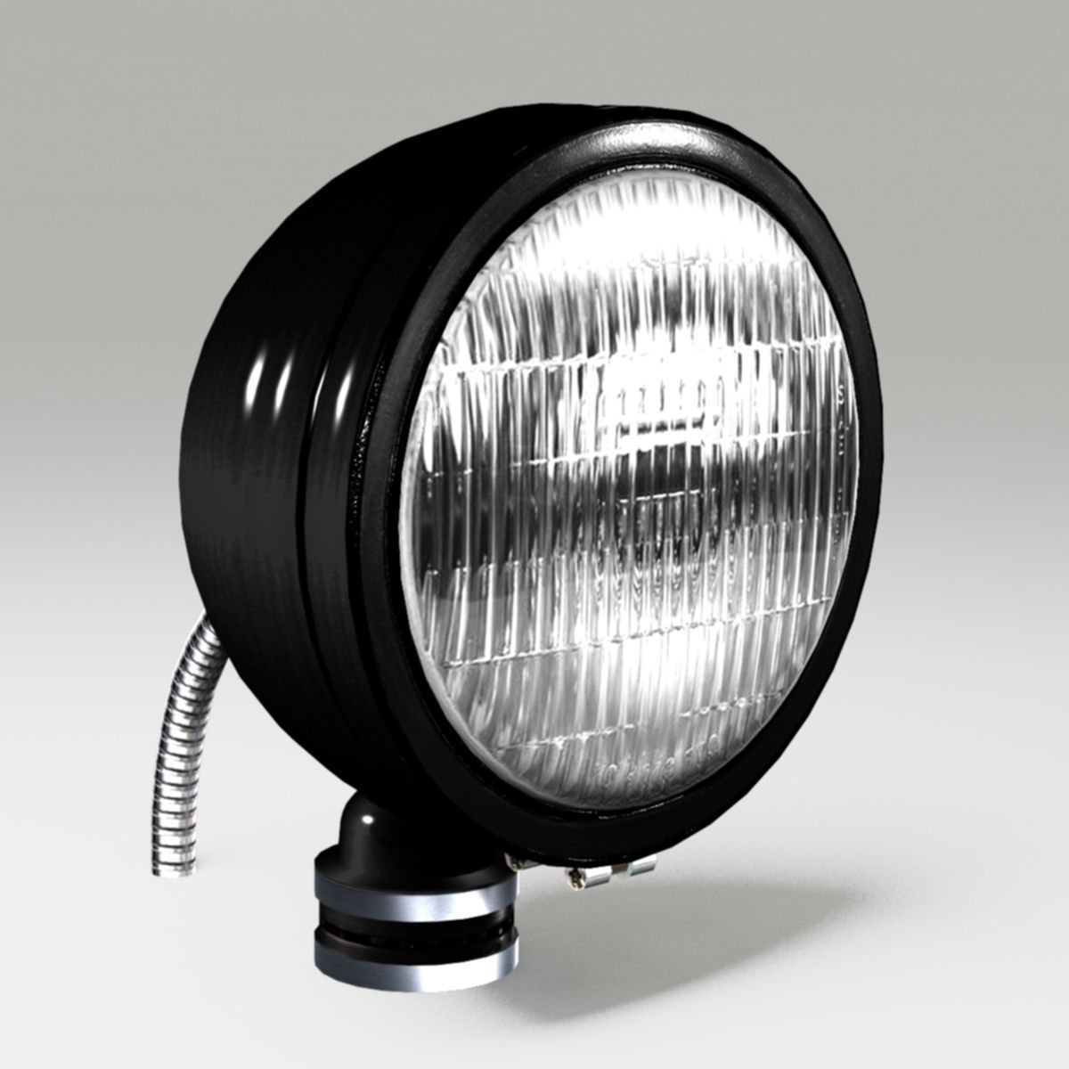OFF ROAD FOG LIGHT 1 BLACK 3D model_1