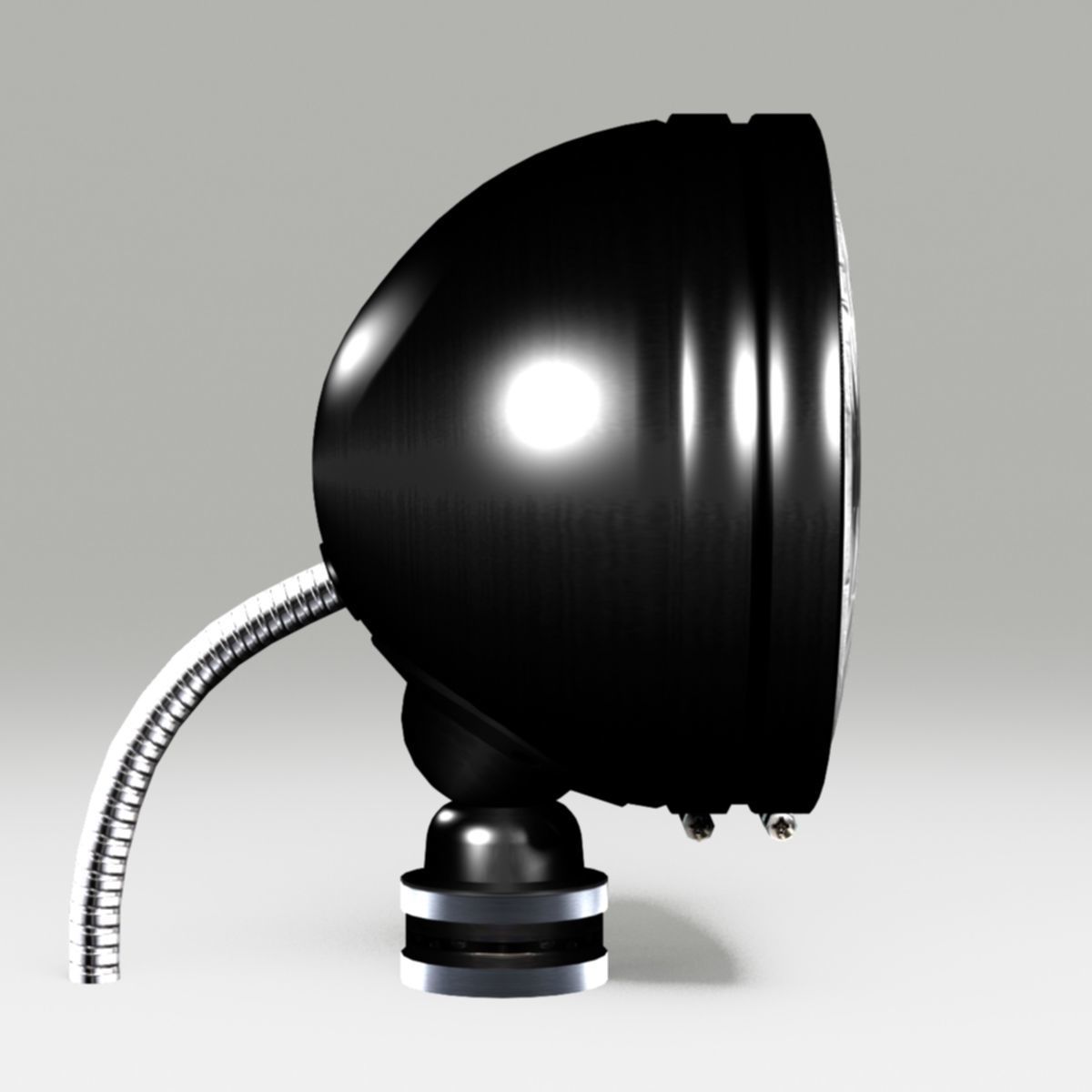 OFF ROAD FOG LIGHT 1 BLACK 3D model_5