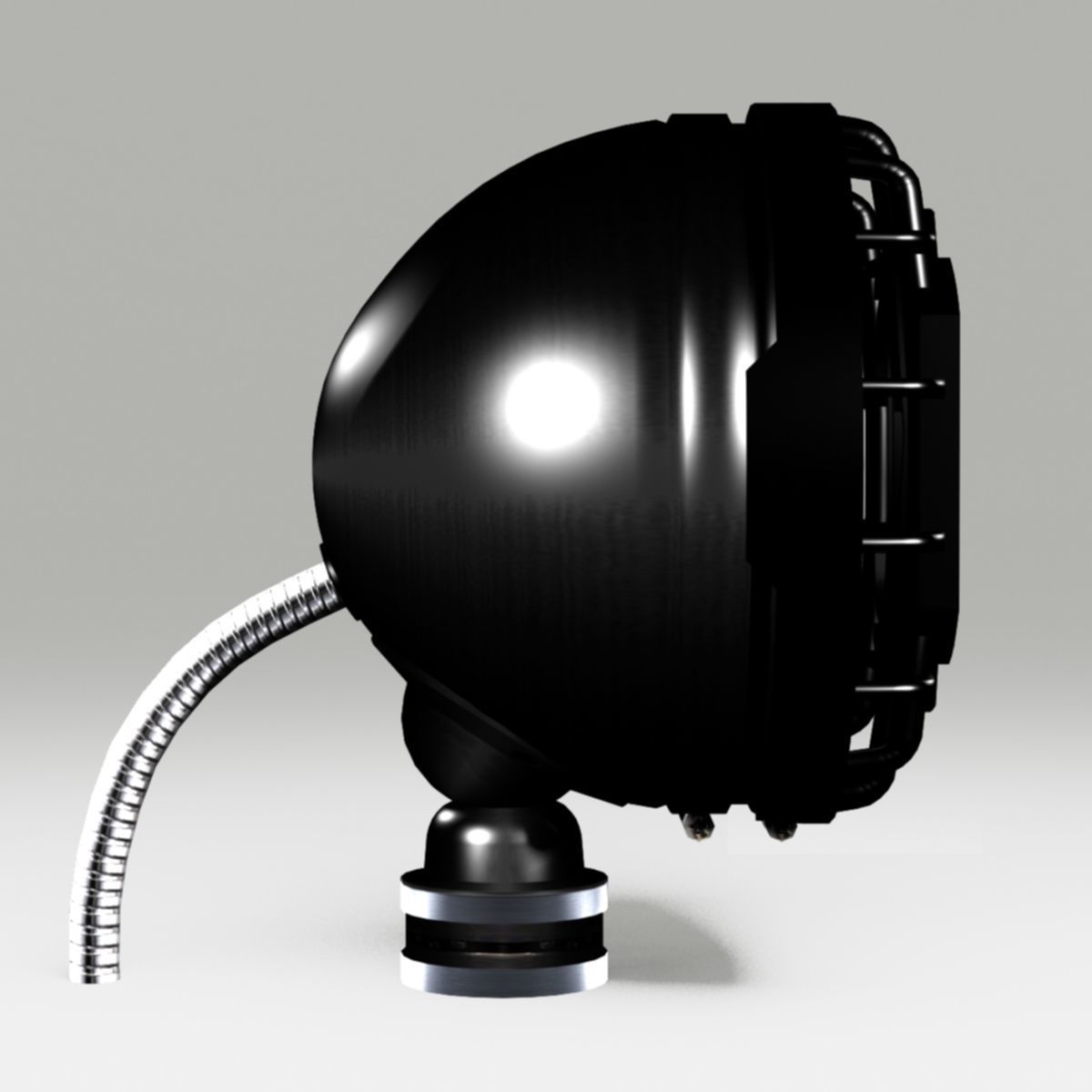 OFF ROAD FOG LIGHT 1 BLACK 3D model_4