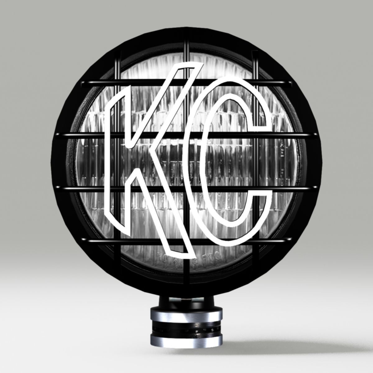 OFF ROAD FOG LIGHT 1 BLACK 3D model_2