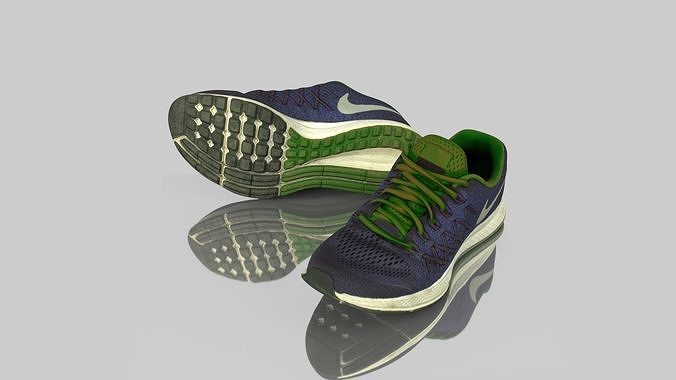 Pair of sneakers Low-poly 3D model