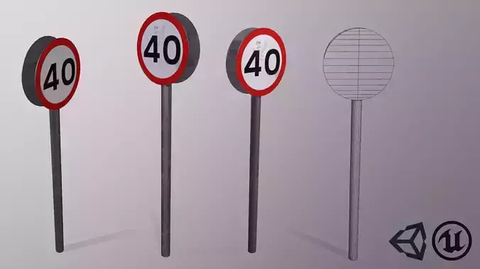 Speed sign - Game ready