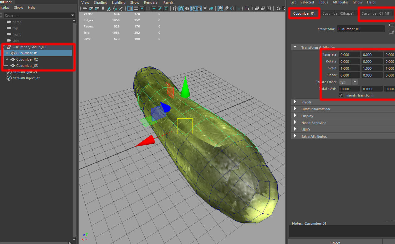 Cucumber - Game-Ready - VR AR Low-poly 3D model_2