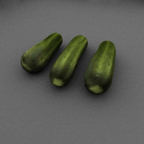 Cucumber - Game-Ready - VR AR Low-poly 3D model_4