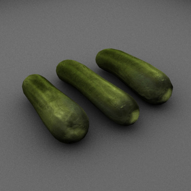Cucumber - Game-Ready - VR AR Low-poly 3D model_5