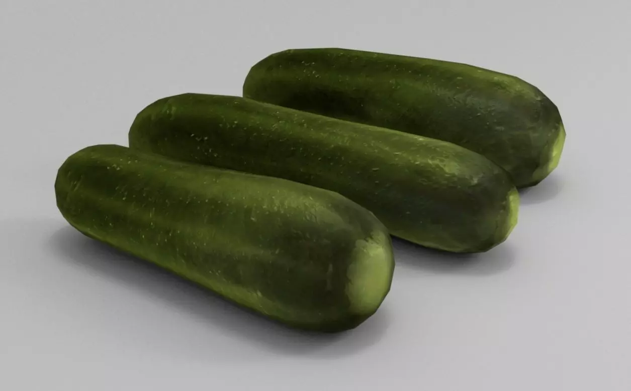 Cucumber - Game-Ready - VR AR Low-poly 3D model_0