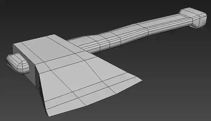 Simple Axe Low-poly 3D model