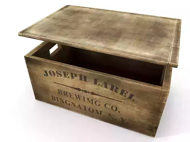 Beer Crate Low-poly 3D model